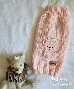 PuppyToys.nl MySweety Pullover Cuddly Bears pink 21 cm XS