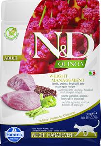 N&D Quinoa kattenvoeding Weight Management Lam 300 gr.