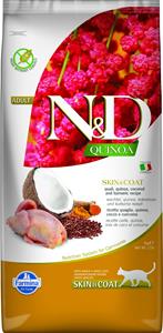 N&D Quinoa kattenvoeding Skin&Coat Kwartel 5 kg.