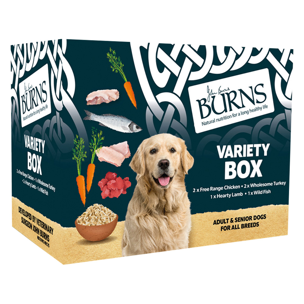 Voordeelpakket: 12 x 395 g Burns Variety Box hondenvoer nat