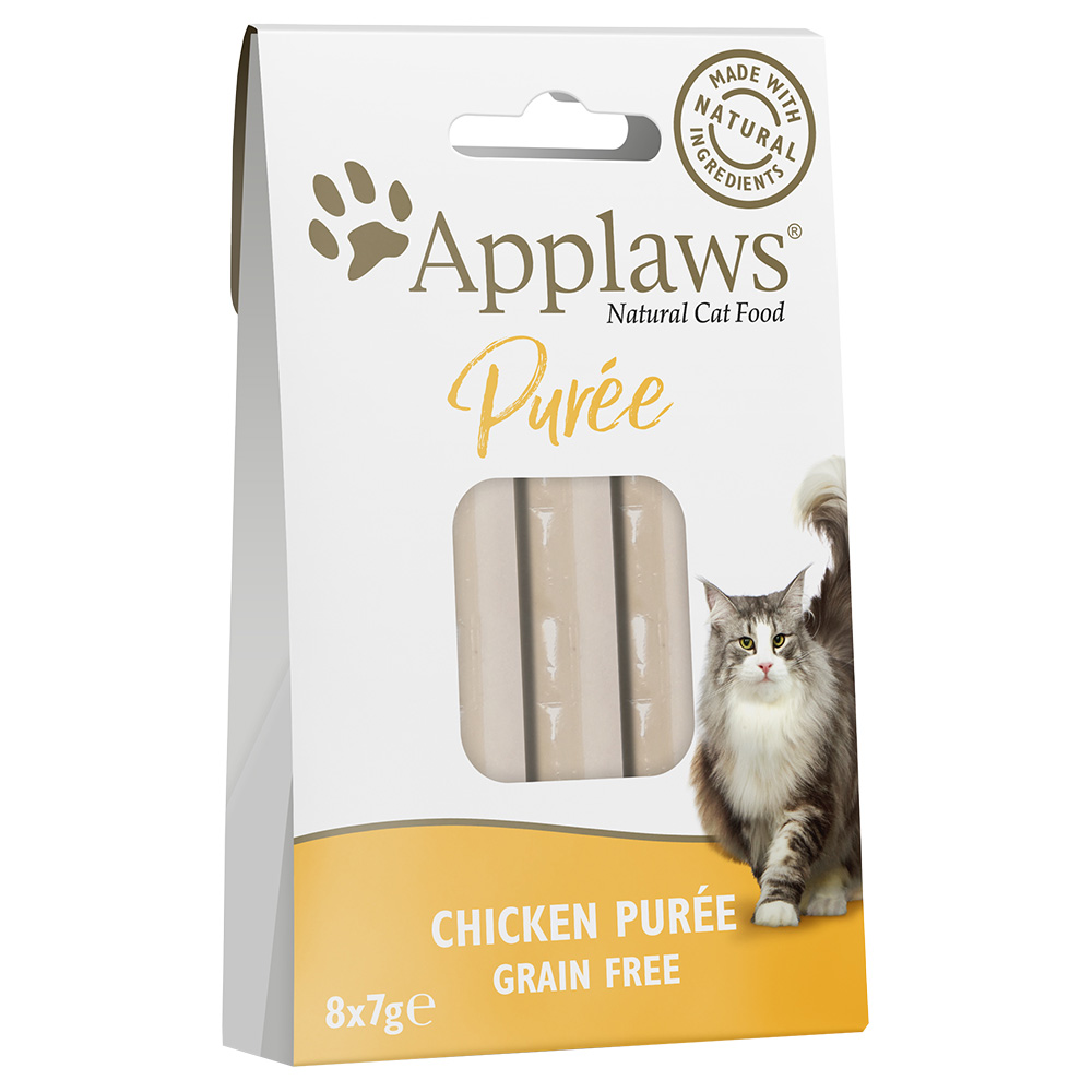 Applaws 8x7g Puree Kip  Kattensnacks