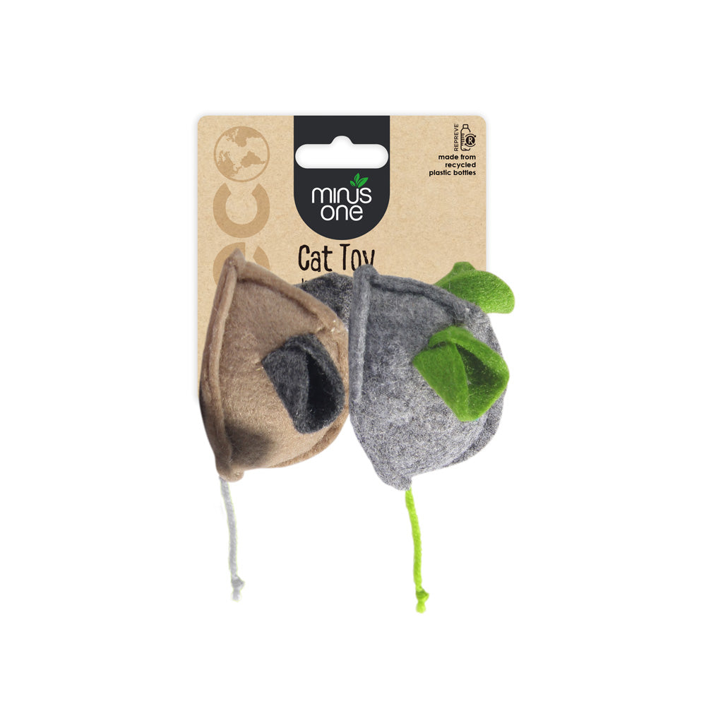 Minus One Felt Cat Toy 2-Pack Mouse