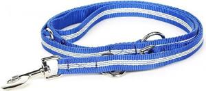 Julius-K9 IDC nylon lijn - met handvat - verstelbaar - 14 mm x 1 m - Blauw