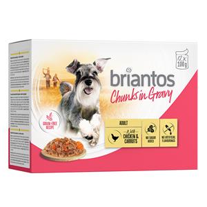 Briantos 48x100g  Chunks in Gravy Kip & Wortel Honden Natvoer