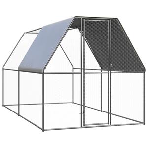 VIDAXL Outdoor-hühnerkefig 2x4x2 M Verzinkter Stahl