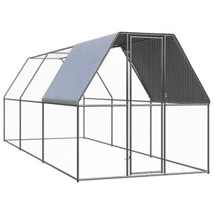 VIDAXL Outdoor-hühnerkefig 2x6x2 M Verzinkter Stahl