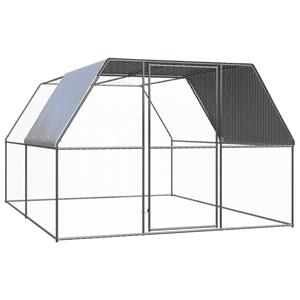 VIDAXL Outdoor-hühnerkefig 3x4x2 M Verzinkter Stahl