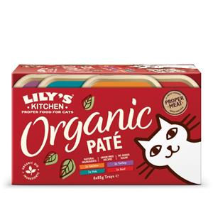 Lily's Kitchen Organic Patés multipack kattenvoer nat 8x85 gram