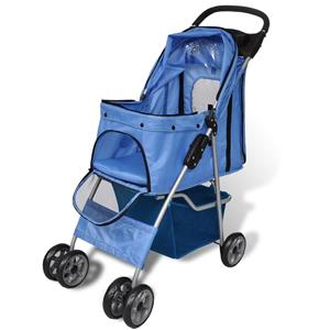 VidaXL Wandelwagen voor honden 15 kg blauw 