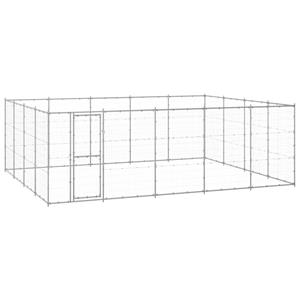 VidaXL Hondenkennel 24,2 m² gegalvaniseerd staal