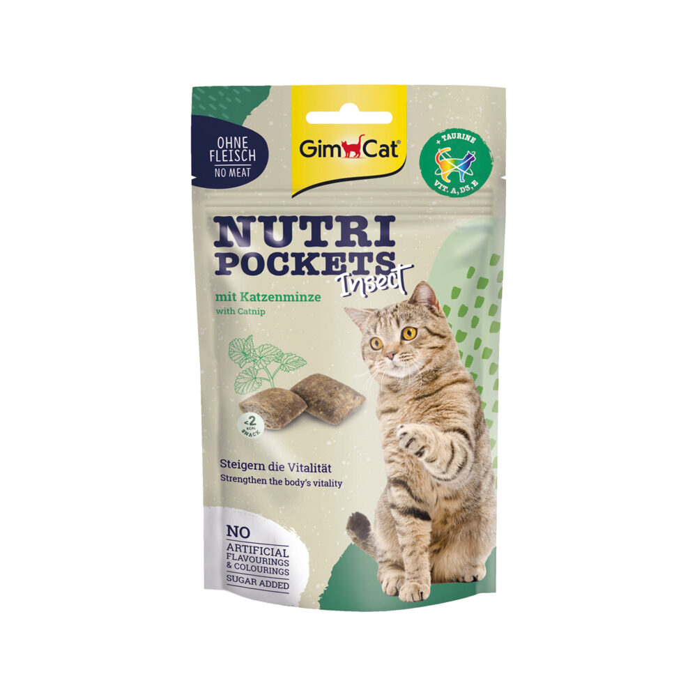 GimCat Nutri Pockets - Insect & Kattenkruid