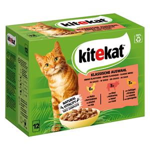 Kitekat 15% Korting!  Maaltijdzakjes 24/48 x 85 g Kattenvoer - Klassieke selectie in saus (48 x 85 g)