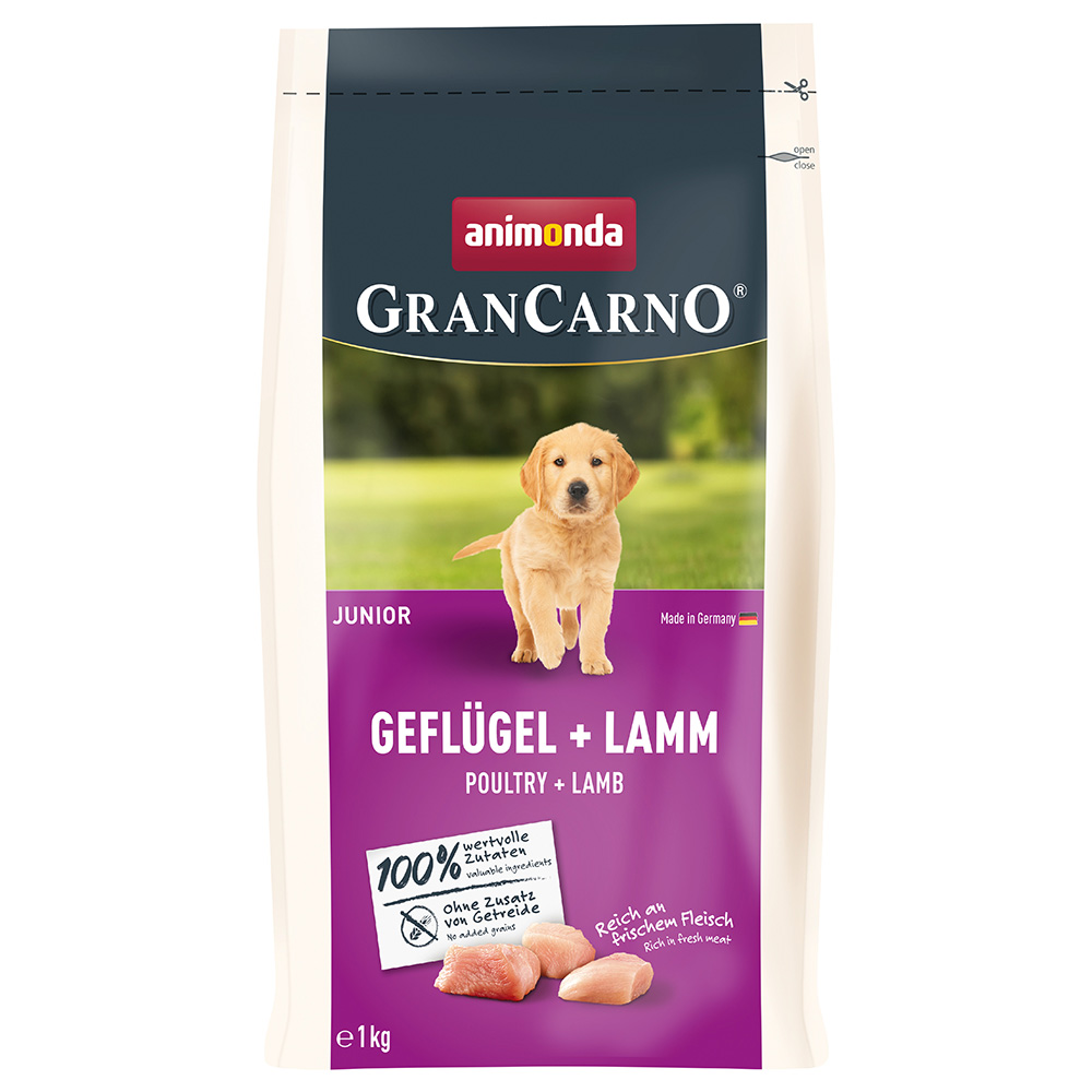 Animonda GranCarno 1kg  Junior gevogelte + lam droogvoer voor honden