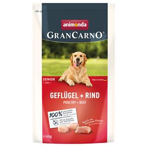 Animonda GranCarno 4kg  Senior Gevogelte + Rund droogvoer voor honden