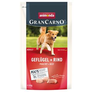 Animonda GranCarno 4kg  Adult Gevogelte + Rund droogvoer voor honden