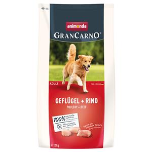 Animonda GranCarno 12kg  Adult Gevogelte + Rund droogvoer voor honden