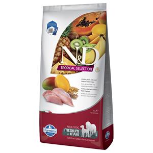 N&D Dog Tropical 10kg  Selection met kip droog hondenvoer