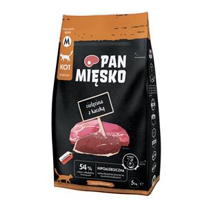 PAN MIĘSKO 5kg Pan Mięsko Kalfsvlees met eend medium droog kattenvoer