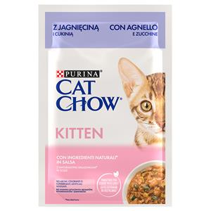 Cat Chow Sparpaket: 52x85g  Kitten Lam & Courgette natvoer kat