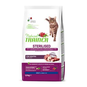 Trainer Natural Cat 1,5kg Natural Trainer Kat Sterilised met eend droogvoer kat