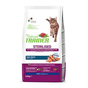 Trainer Natural Cat 1,5kg Natural Trainer Cat Sterilised met forel droogvoer voor katten