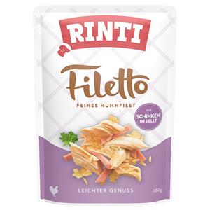 Rinti Voordeelpakket  Filetto Zakjes in Gelei 48 x 100 g - Kip met Ham