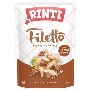 Rinti Voordeelpakket  Filetto Zakjes in Gelei 48 x 100 g - Kip met Lam