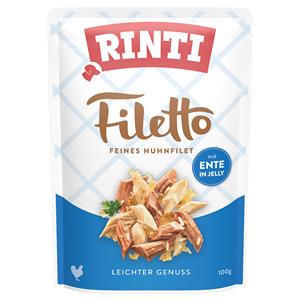 Rinti Voordeelpakket  Filetto Zakjes in Gelei 48 x 100 g - Kip met Eend