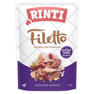 Rinti Voordeelpakket  Filetto Zakjes in Gelei 48 x 100 g - Eend met Eendenhart