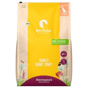 Herrmanns 10kg Herrmann's biologische Kip met Rijst & Erwten droogvoer voor honden