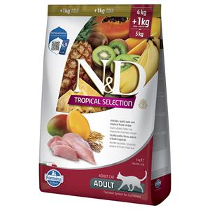 N&D Cat Tropical 5kg (4+1kg)  Selection met kip droogvoer voor katten