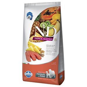 N&D Dog Tropical 10kg  Selection Adult Medium/Maxi met zalm droog hondenvoer