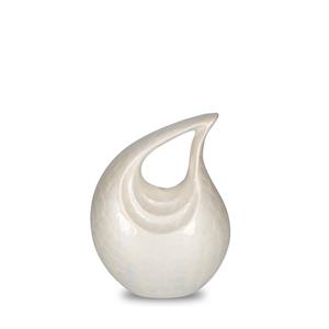 Urnwebshop Kleine Elegance Dieren Urn Traan, geheel Pearl Beige (1.2 liter)