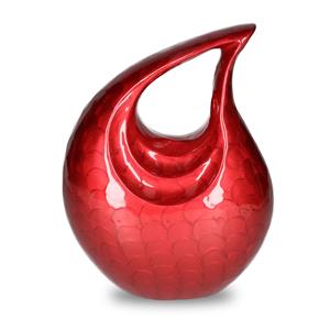 Urnwebshop Grote Elegance Dieren Urn Traan, geheel Pearl Rood (3 liter)