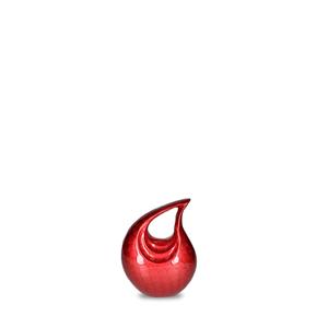 Urnwebshop Mini Elegance Dieren Urn Traan, geheel Pearl Rood (0.02 liter)