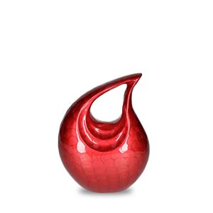 Urnwebshop Kleine Elegance Dieren Urn Traan, geheel Pearl Rood (1.2 liter)