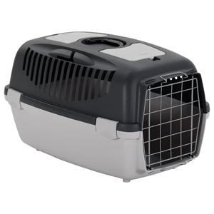 Vidaxl Transportbox Für Haustiere Grau Und Schwarz 61x40x38 Cm Pp