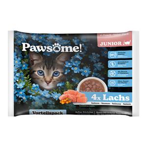 Pets Nature GmbH Pawsome Kitten Lachs Flowpack 4x85 g