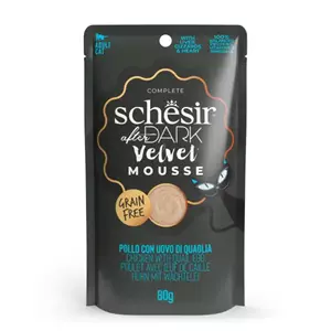 Schesir after dark Velvet mousse kip en kwartelei 80g