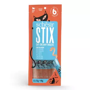 Schesir Stix Cat creamy snacks Kat en zalm 15g