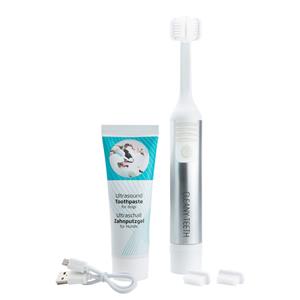 CleanyTeeth Cleany Teeth Honden-ultrasone-tandenborstel Clean, silver