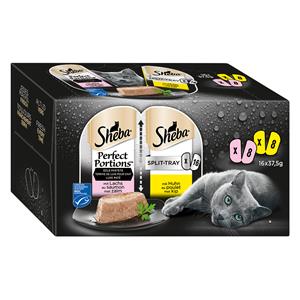 Sheba 16x 37,5g Noble Pâté Zalm en Kip  Perfect Portions Natte kattenvoer