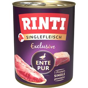 Rinti Singlefleisch 6 x 800 g Hondenvoer - Eend puur