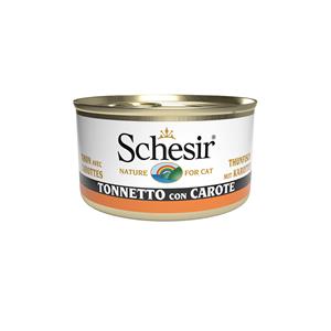 Schesir Tonijn in Gelei 6 x 85 g Kattenvoer - Tonijn met Wortel