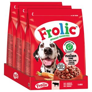 Frolic Complete Rund, Worteltjes en Granen Hondenvoer - 7,8 kg (3 x 2,6 kg)