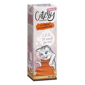 Catessy Mousse Kuipjes 14 x 90 g - Met Kippenlever