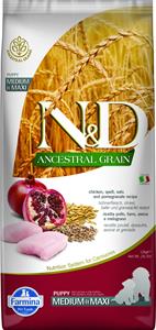 N&D Ancestral Grain Puppyvoeding Kip medium/maxi 12 kg.