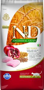 N&D Ancestral Grain voeding voor de gecastreerde kat Kip 5 kg.