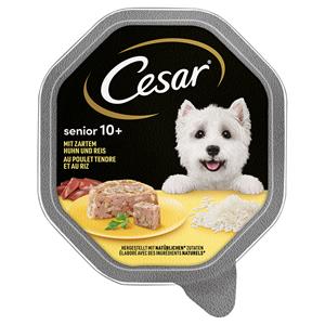 Cesar 28x150g  Senior 10+ kuipje met kip en rijst nat hondenvoer