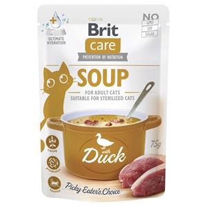 Brit Care 30x75g  soep voor katten eend hondenvoer nat